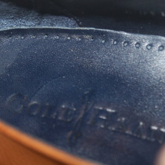 $398 Cole Haan Nike Air Tan Leather Monk Strap Shoes w Dust Bags Mint! 10.5 main image 9